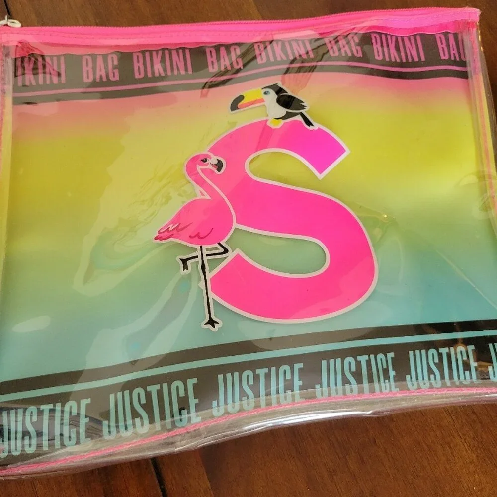 justice bikini bag initial